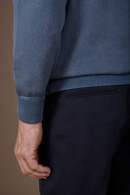 Men's regular fit crew neck jumper in 100% cotton