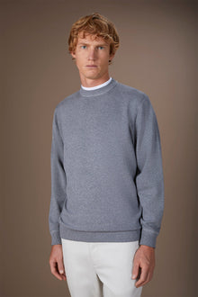 Men's regular fit crew neck jumper in 100% cotton