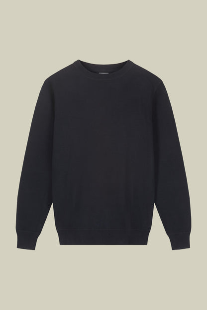 Men's regular fit crew neck jumper in 100% cotton