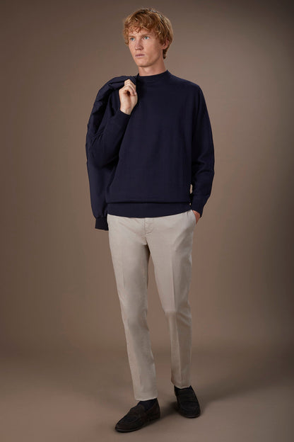 Men's regular fit crew neck jumper in 100% cotton