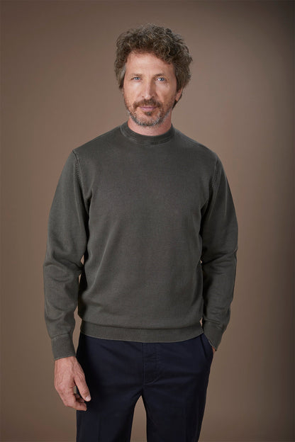 Men's regular fit crew neck jumper in 100% cotton
