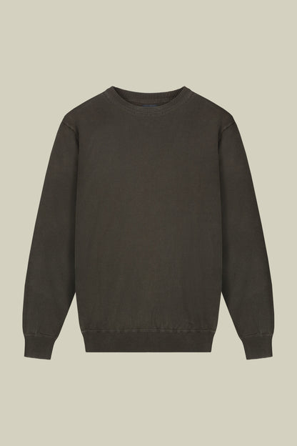 Men's regular fit crew neck jumper in 100% cotton