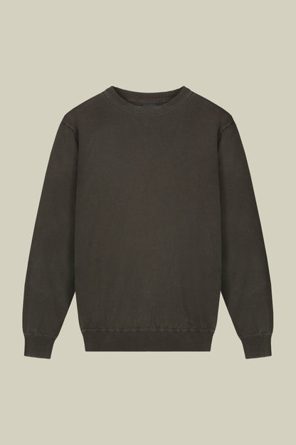 Men's regular fit crew neck jumper in 100% cotton