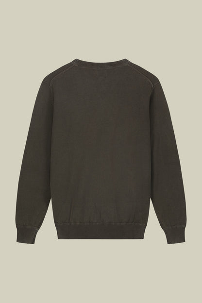 Men's regular fit crew neck jumper in 100% cotton