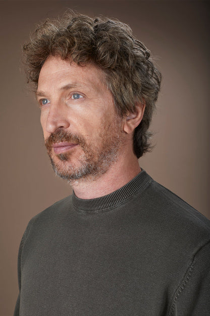 Men's regular fit crew neck jumper in 100% cotton