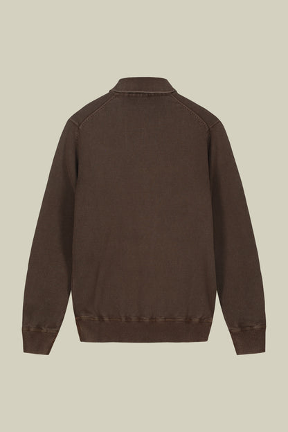Men's long-sleeved polo shirt in 100% cotton