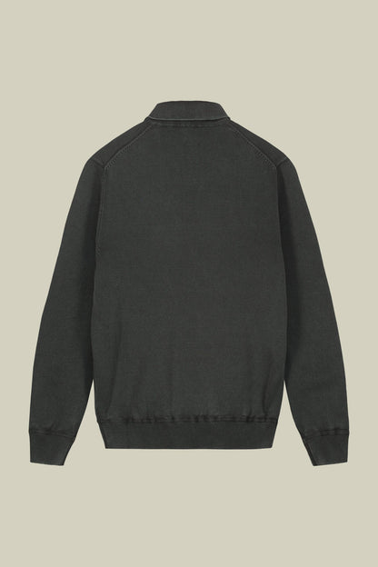 Men's long-sleeved polo shirt in 100% cotton