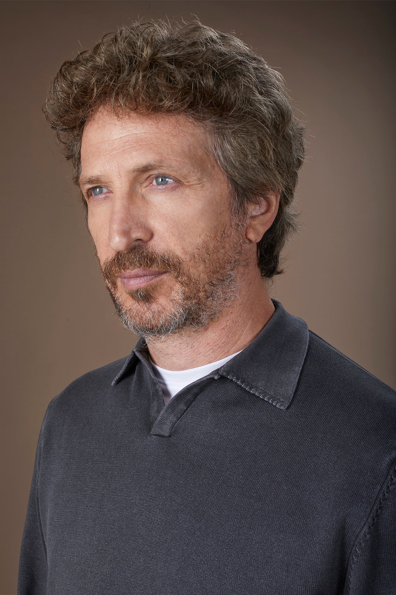 Men's long-sleeved polo shirt in 100% cotton