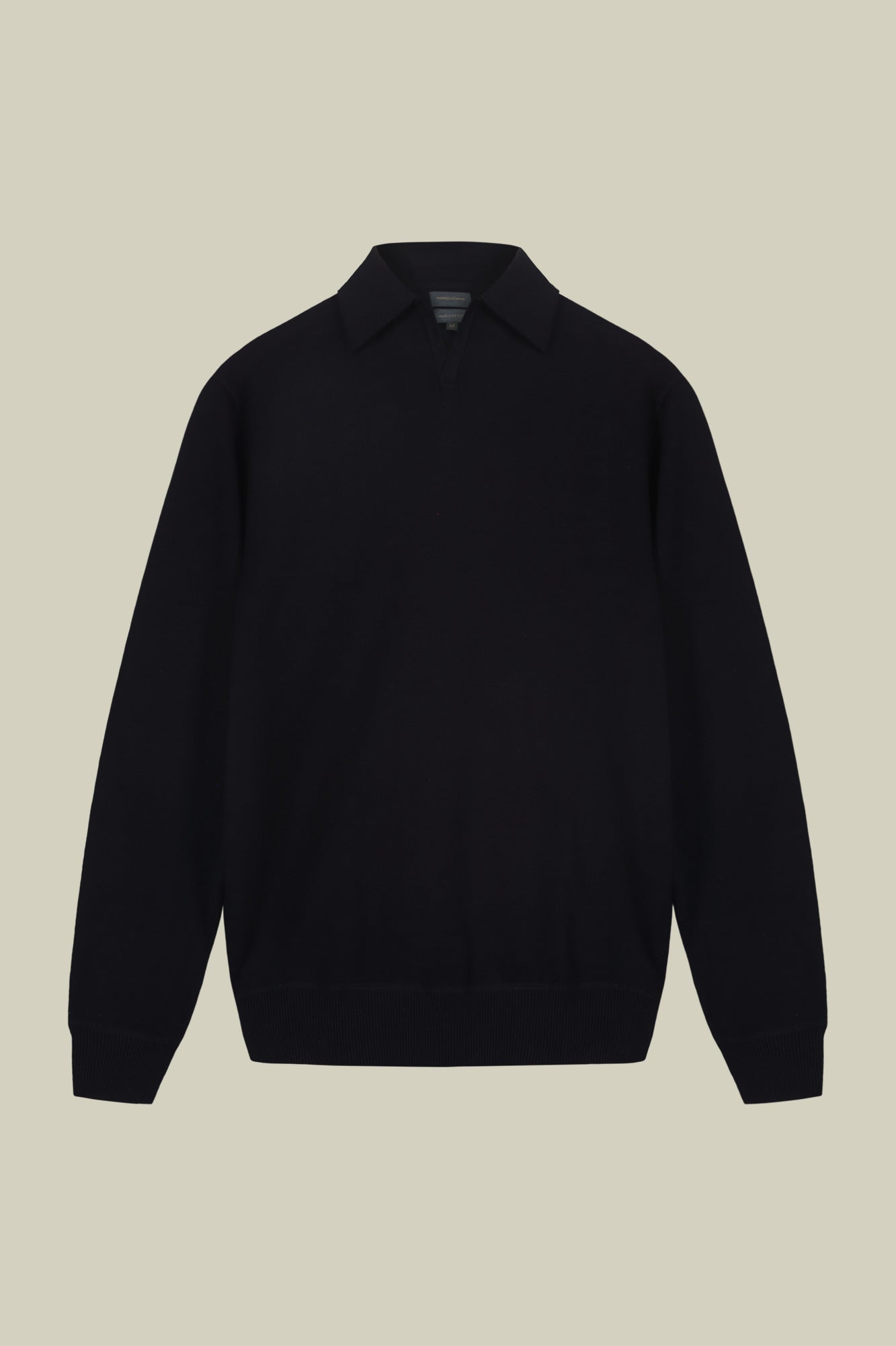 Men's long-sleeved polo shirt in 100% cotton