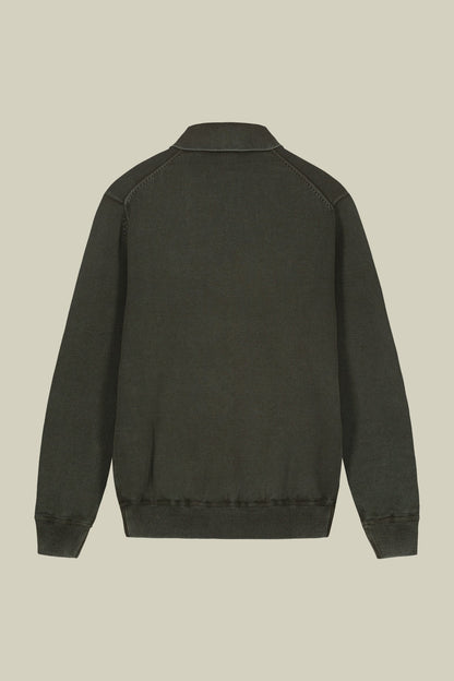 Men's long-sleeved polo shirt in 100% cotton