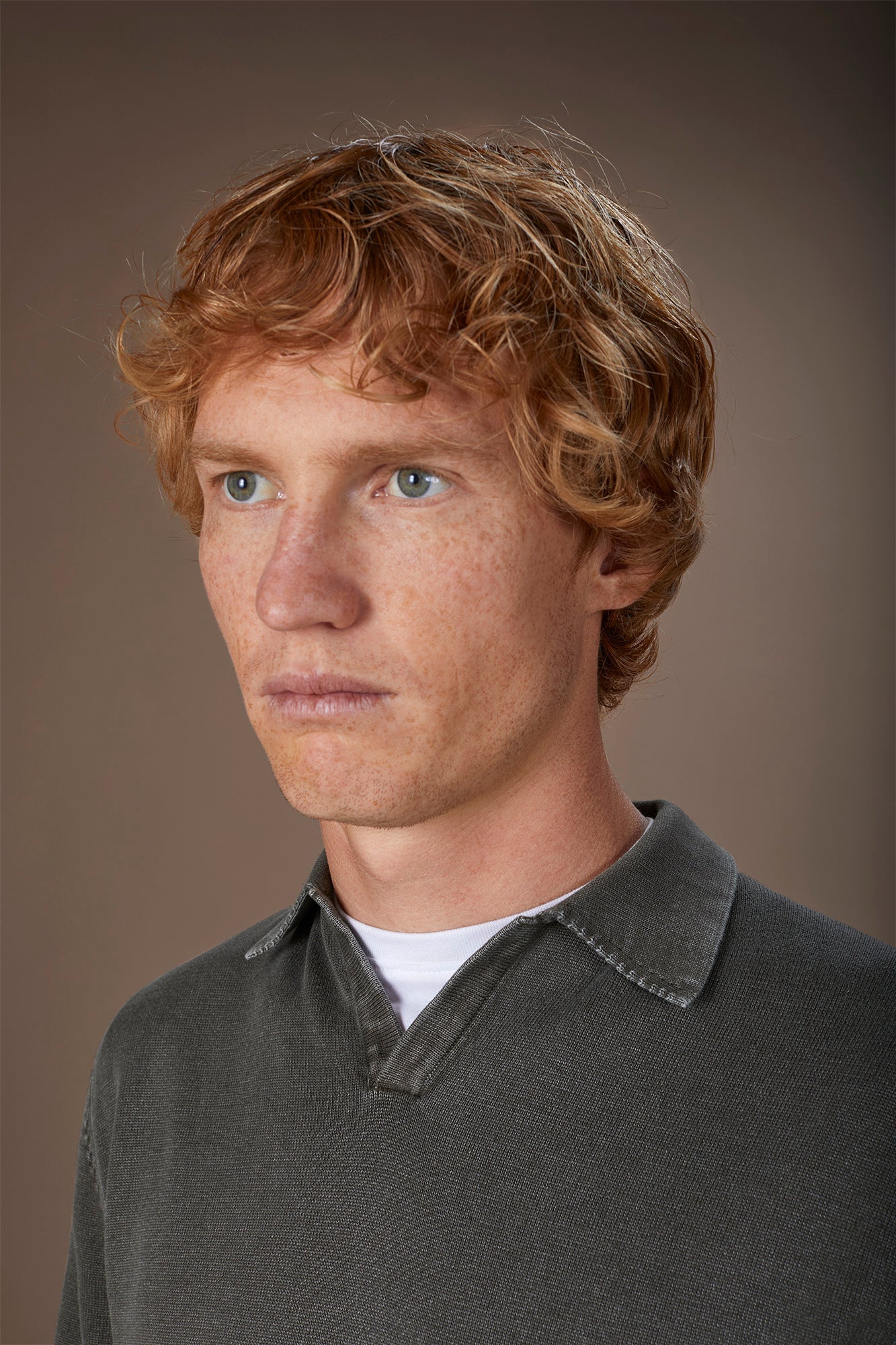 Men's long-sleeved polo shirt in 100% cotton