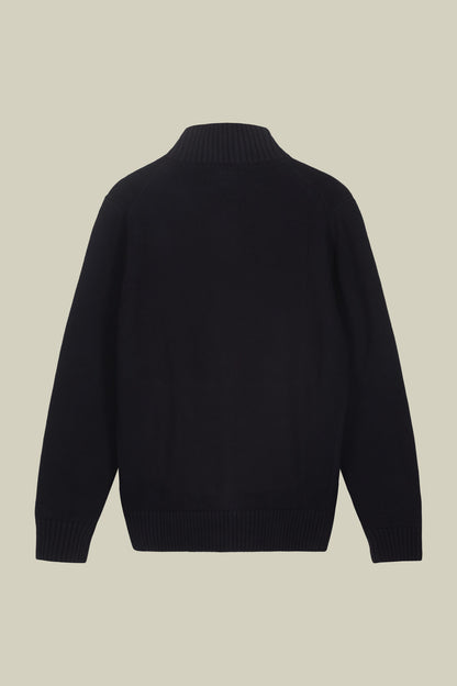 Men's 100% cotton cardigan with zip closure regular fit
