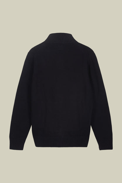 Men's 100% cotton cardigan with zip closure regular fit