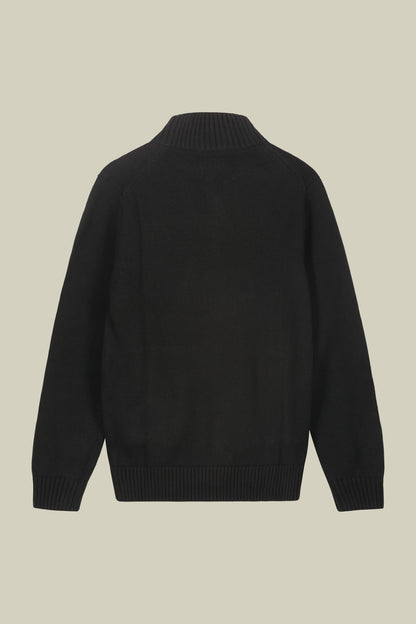 Men's 100% cotton cardigan with zip closure regular fit