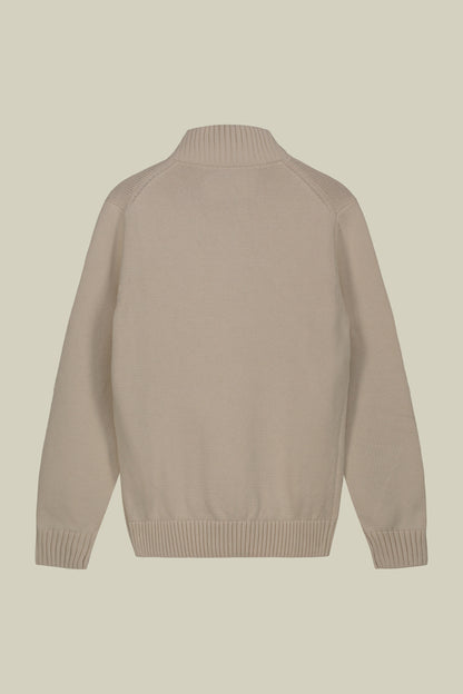 Men's 100% cotton cardigan with zip closure regular fit