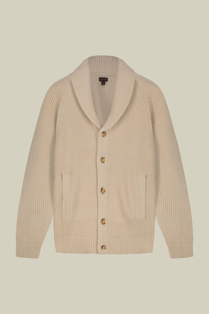 Men's regular fit English knit cardigan