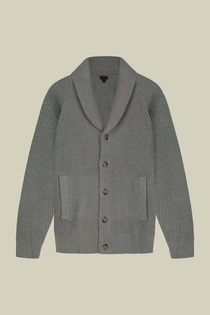 Men's regular fit English knit cardigan