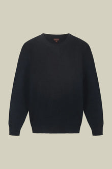 Men's ribbed knit crew neck jumper in a regular fit