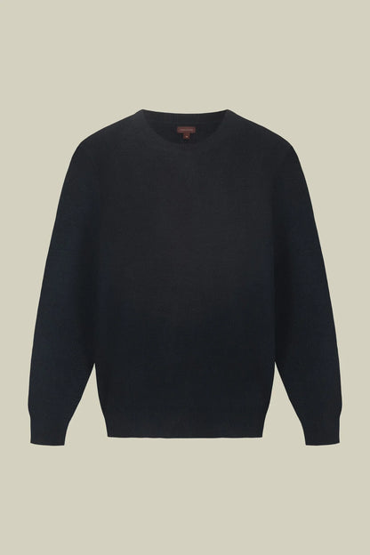Men's ribbed knit crew neck jumper in a regular fit