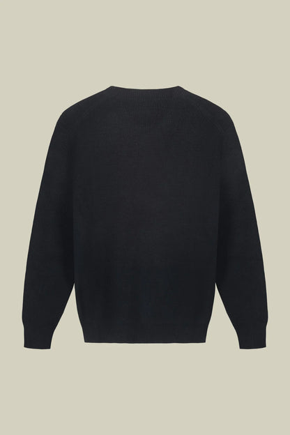 Men's ribbed knit crew neck jumper in a regular fit