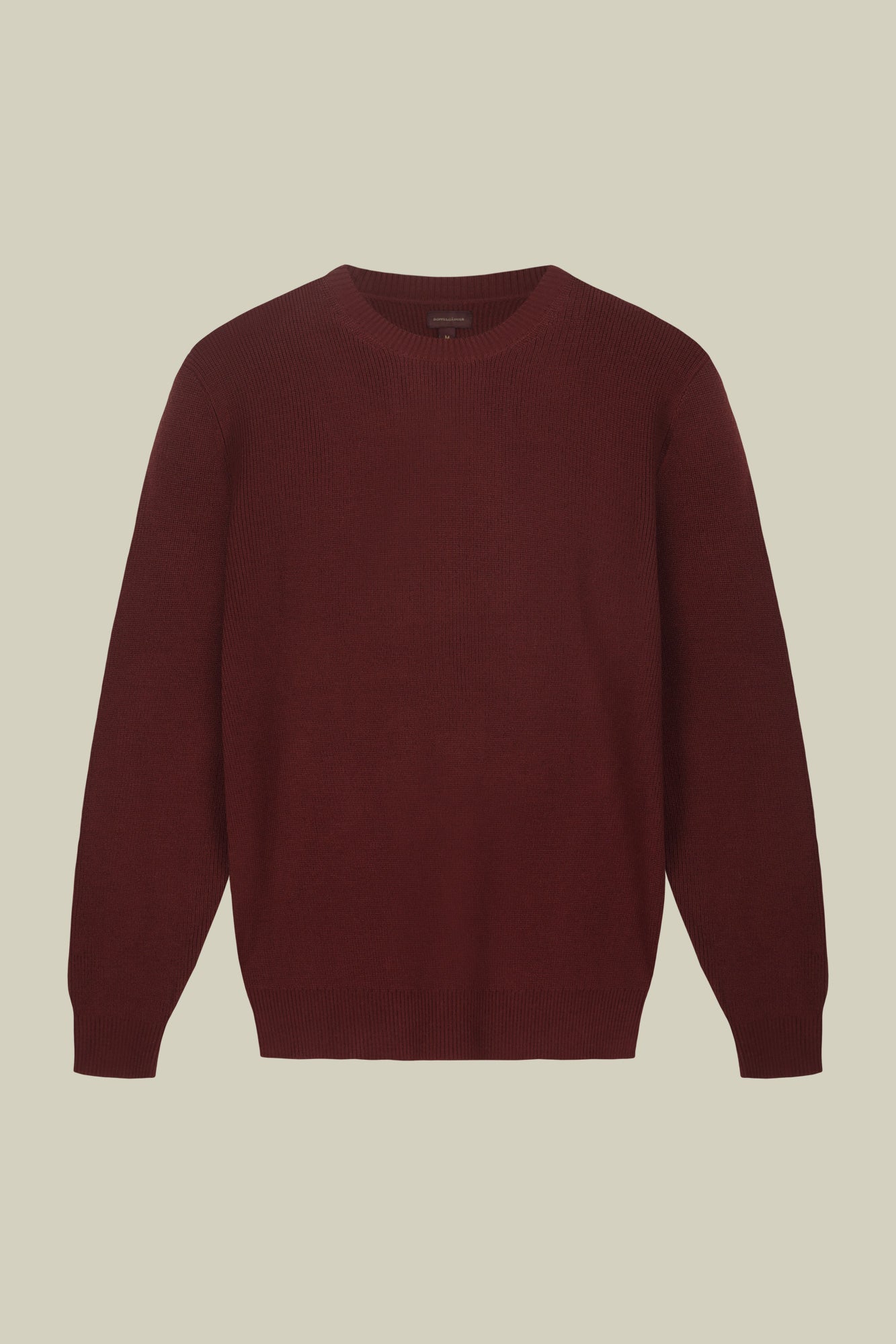Men's ribbed knit crew neck jumper in a regular fit