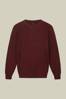 Men's ribbed knit crew neck jumper in a regular fit
