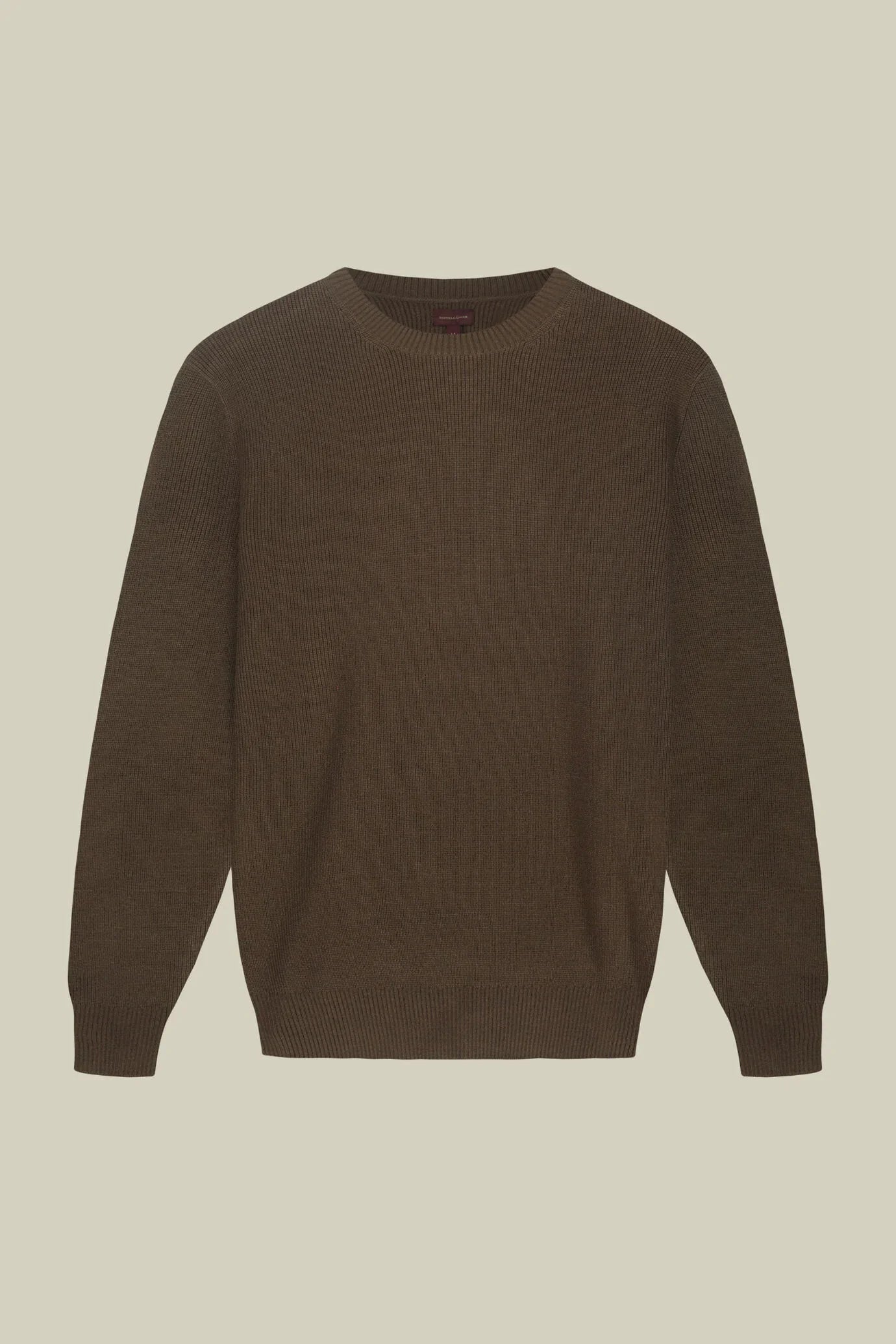 Men's ribbed knit crew neck jumper in a regular fit