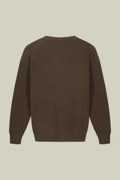 Men's ribbed knit crew neck jumper in a regular fit