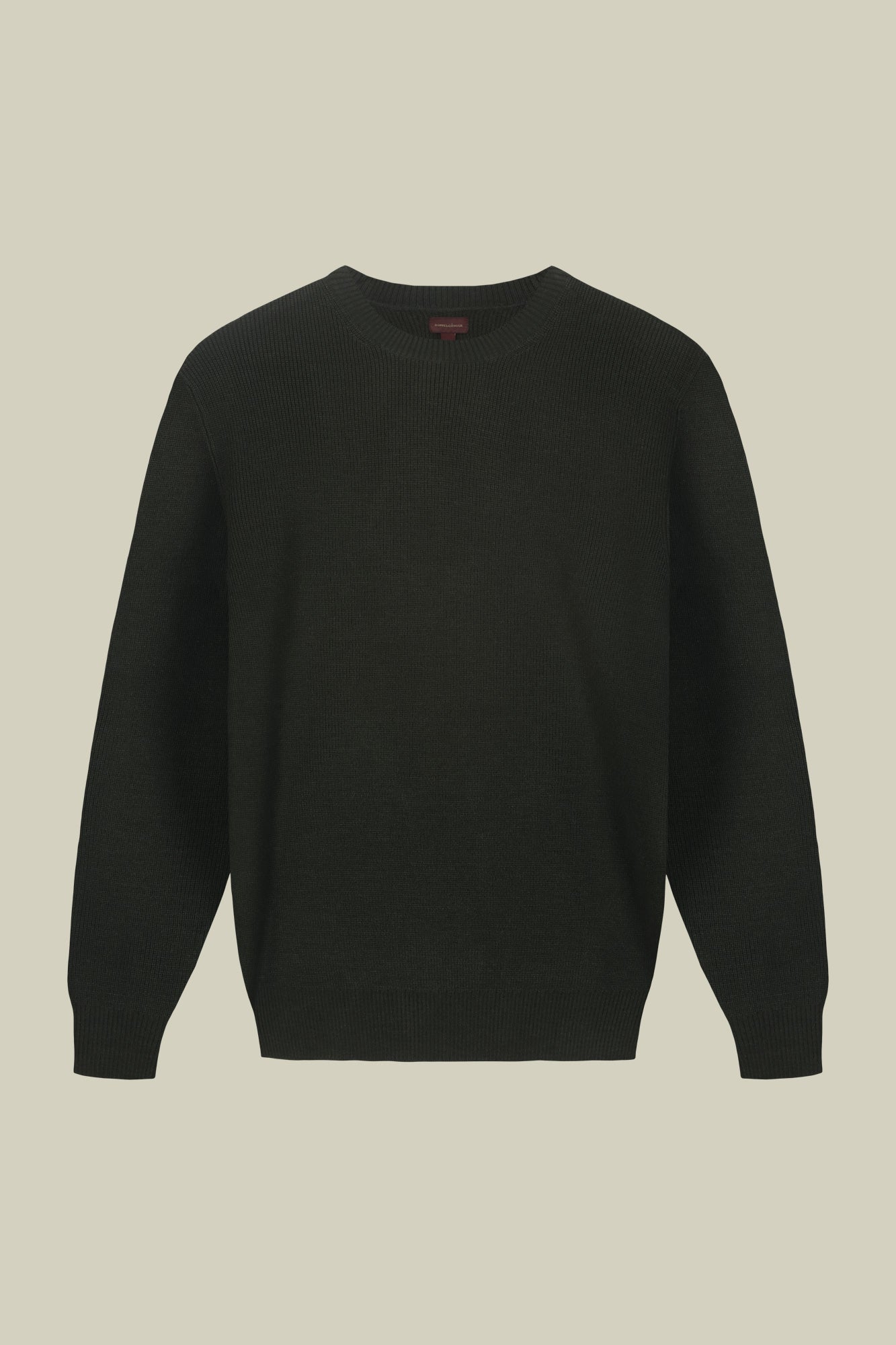 Men's ribbed knit crew neck jumper in a regular fit