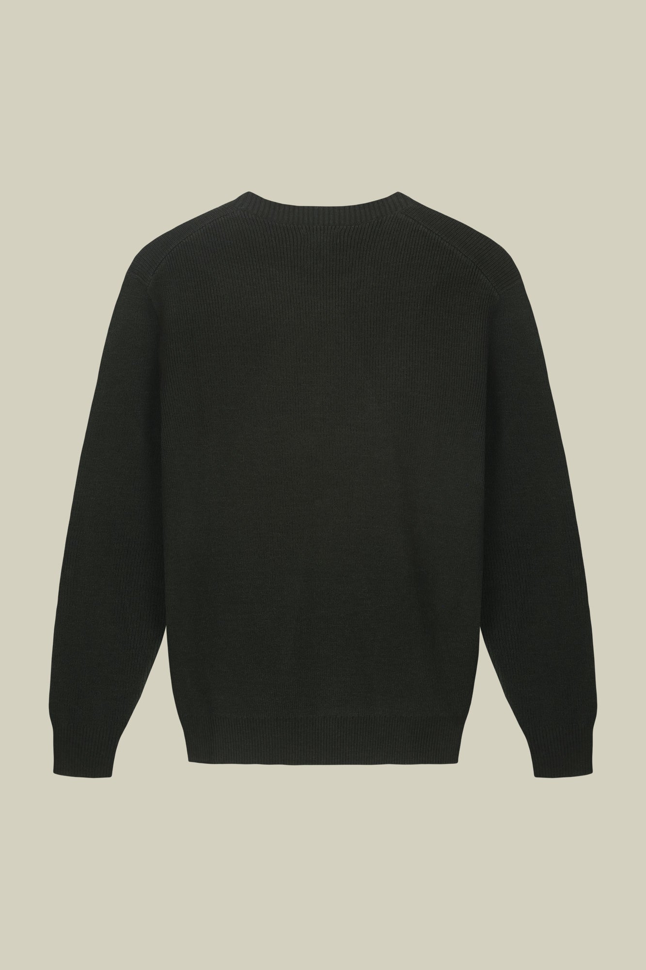Men's ribbed knit crew neck jumper in a regular fit