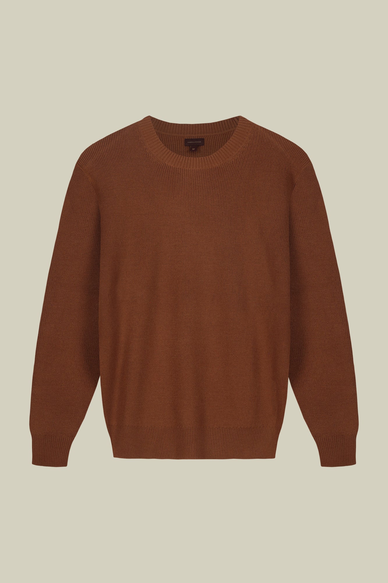 Men's ribbed knit crew neck jumper in a regular fit