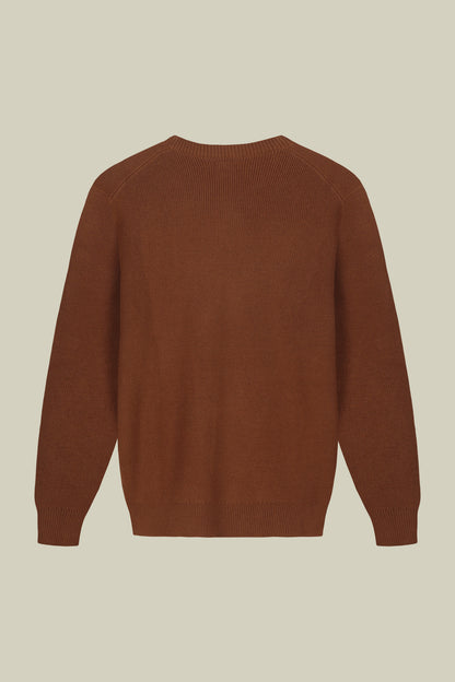 Men's ribbed knit crew neck jumper in a regular fit