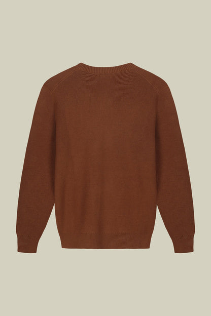 Men's ribbed knit crew neck jumper in a regular fit