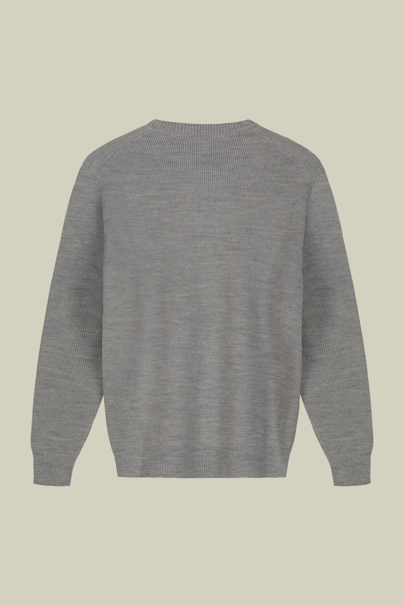 Men's ribbed knit crew neck jumper in a regular fit