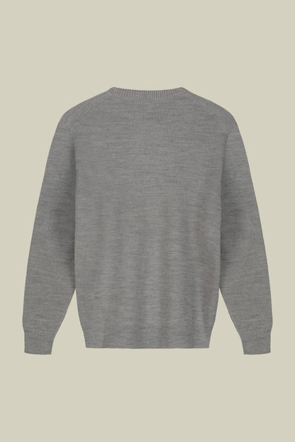 Men's ribbed knit crew neck jumper in a regular fit