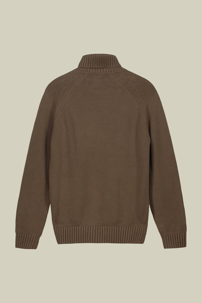 Men's 100% cotton regular fit turtleneck jumper