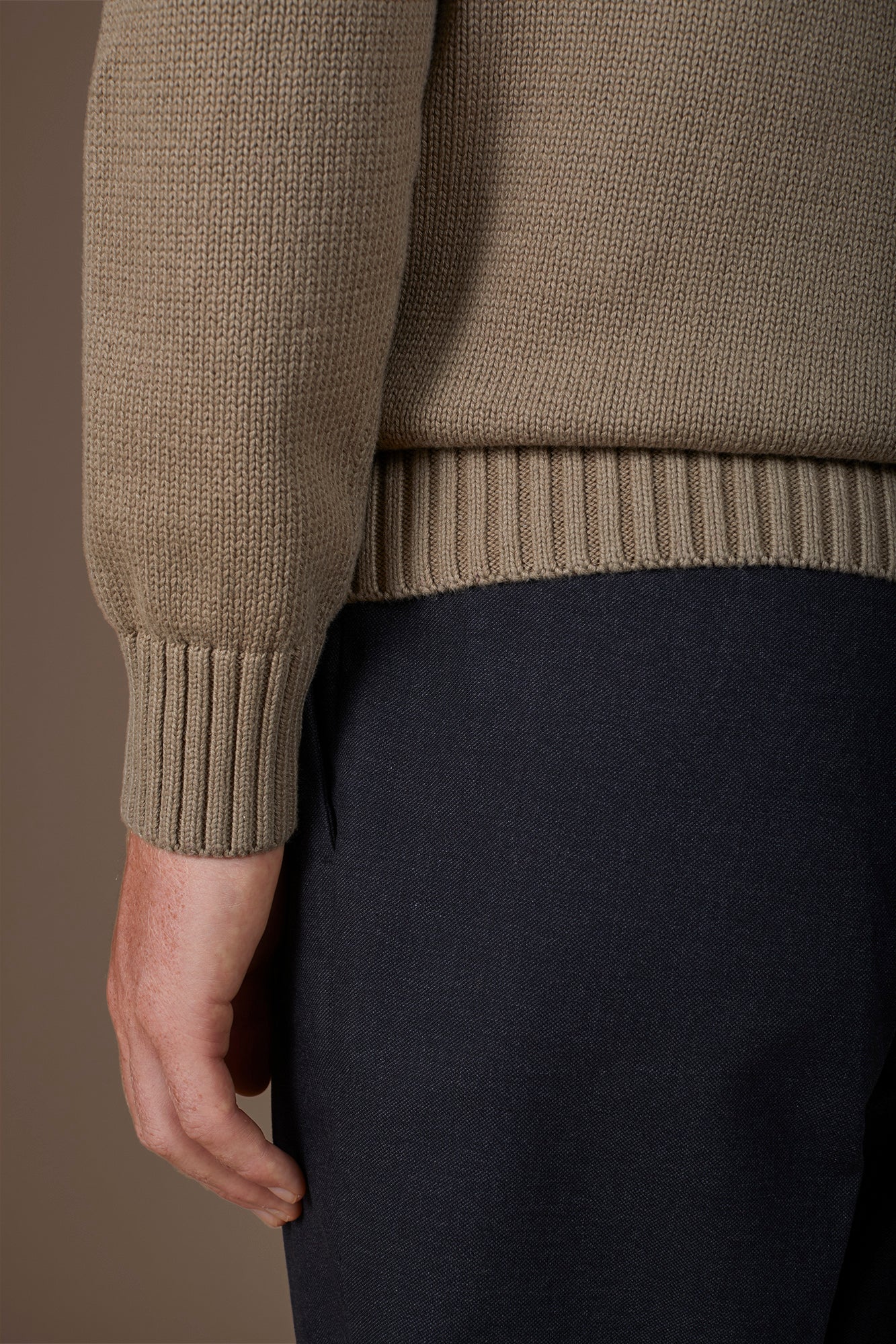 Men's 100% cotton regular fit turtleneck jumper