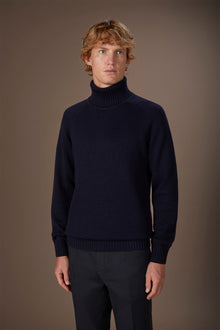 Men's 100% cotton regular fit turtleneck jumper