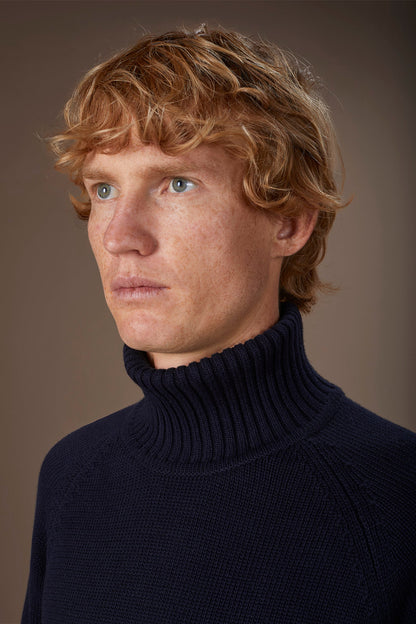 Men's 100% cotton regular fit turtleneck jumper