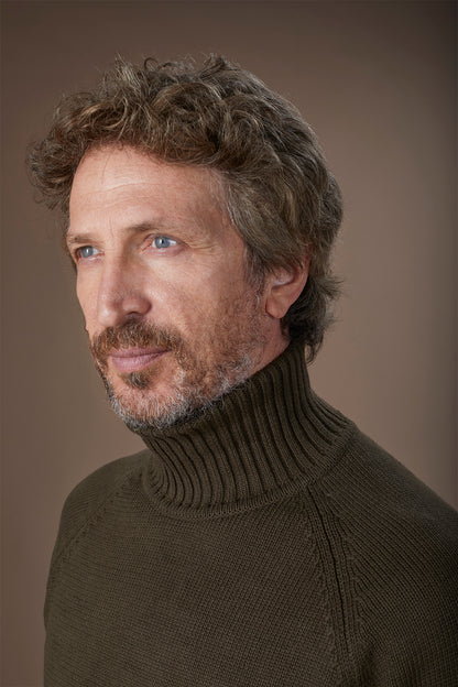 Men's 100% cotton regular fit turtleneck jumper