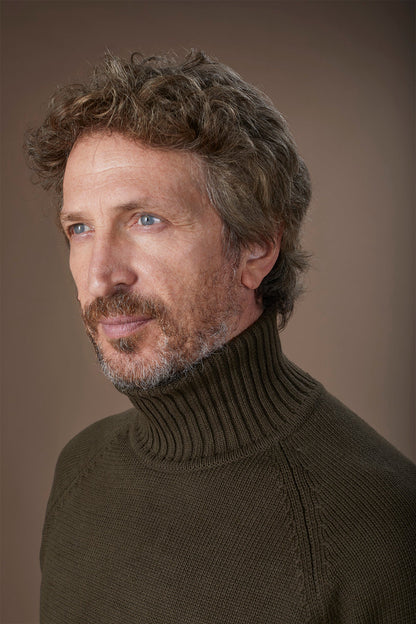 Men's 100% cotton regular fit turtleneck jumper