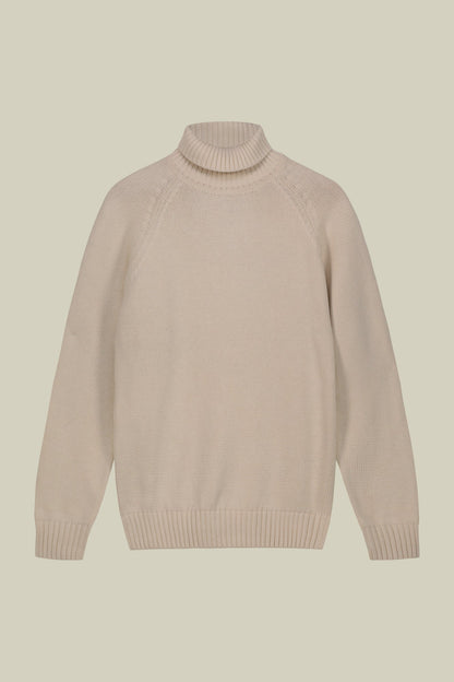 Men's 100% cotton regular fit turtleneck jumper
