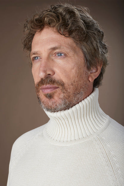 Men's 100% cotton regular fit turtleneck jumper