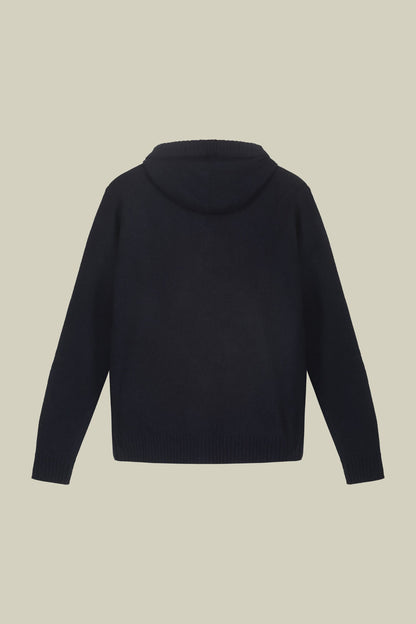 Men's regular fit lambswool blend knitted sweatshirt