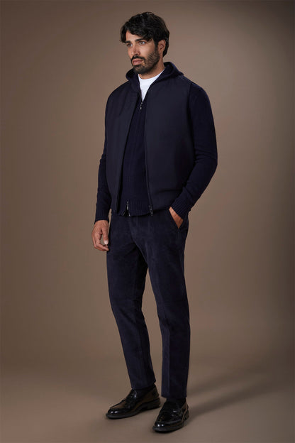 Men's regular fit lambswool blend knitted sweatshirt