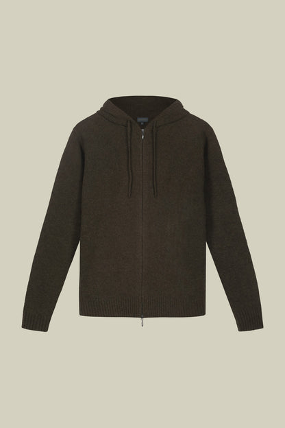 Men's regular fit lambswool blend knitted sweatshirt