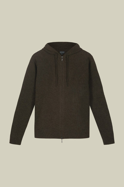 Men's regular fit lambswool blend knitted sweatshirt