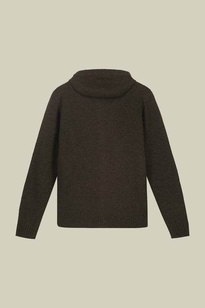 Men's regular fit lambswool blend knitted sweatshirt