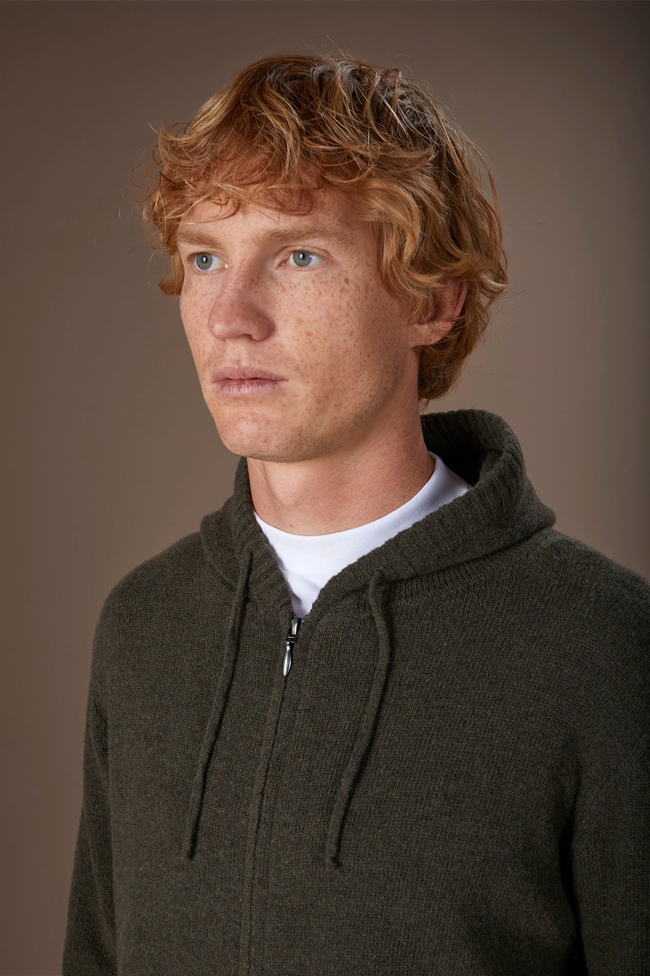 Men's regular fit lambswool blend knitted sweatshirt