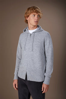 Men's regular fit lambswool blend knitted sweatshirt